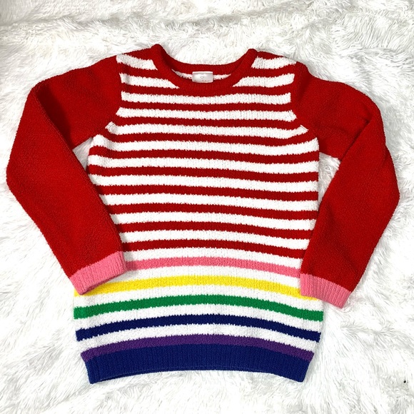 Hanna Andersson Other - Hanna Andersson Rainbow Long Sleeve Sweater Colorful Striped Girls 160 US 14-16